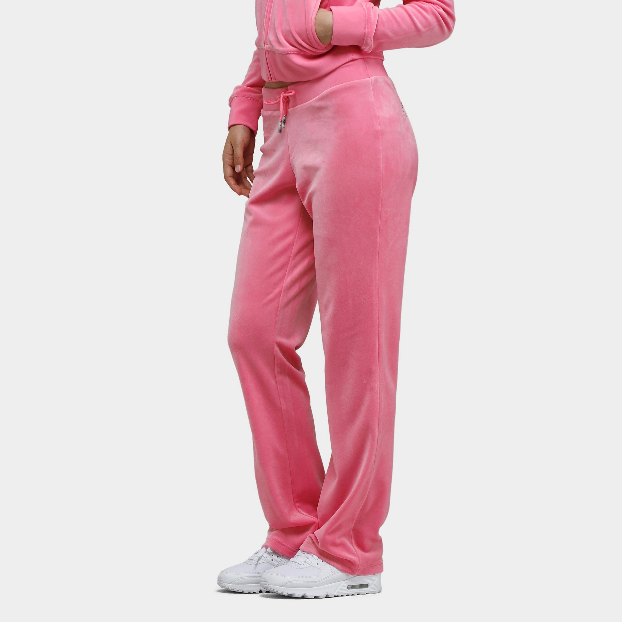 Juicy Couture Women's OG Big Bling Velour Track Pants / Hot Hot Pink