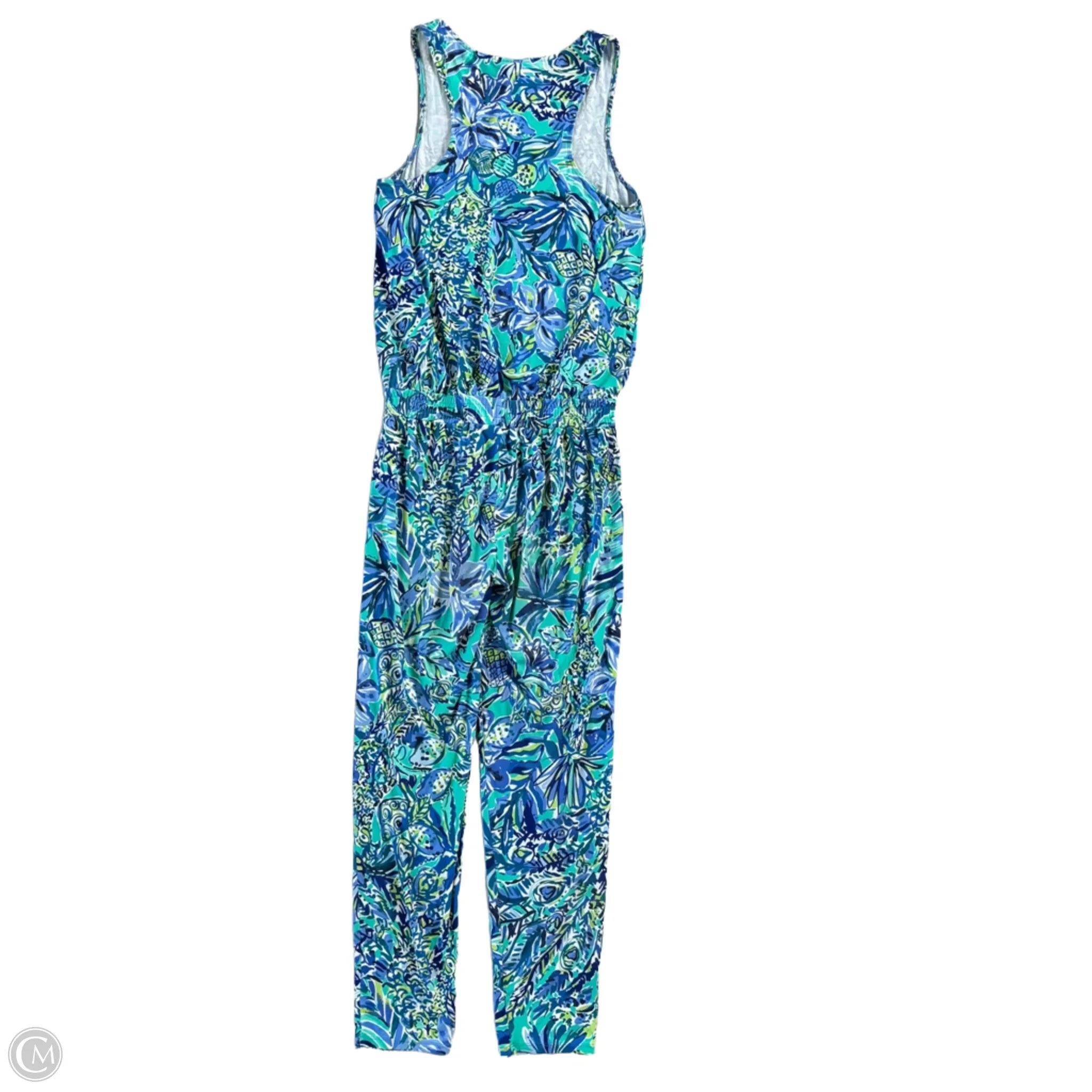 Jumpsuit Designer By Lilly Pulitzer In Blue & Green, Size: Xs