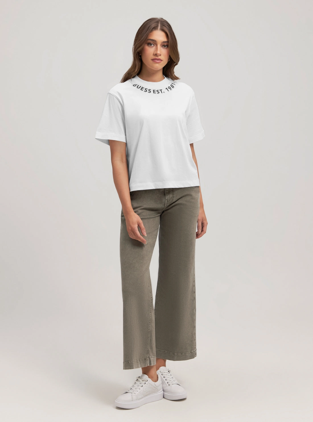 Khaki Darma Wide Leg Pant