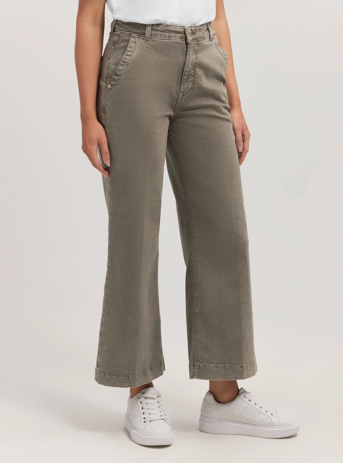 Khaki Darma Wide Leg Pant
