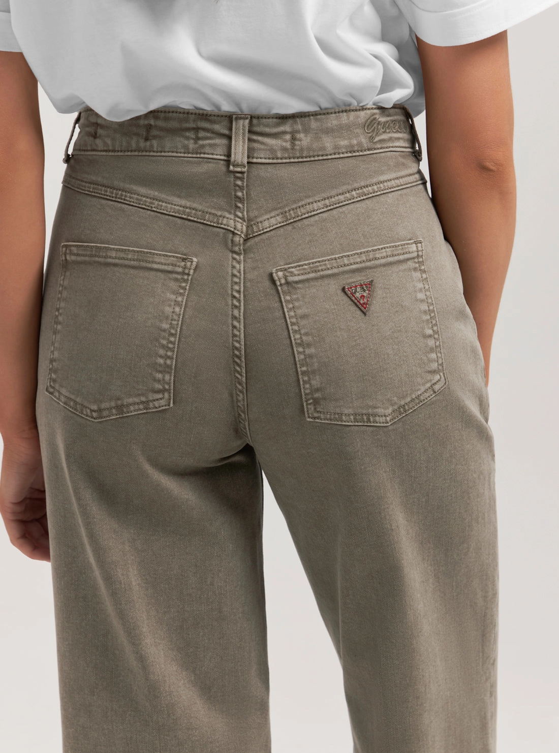 Khaki Darma Wide Leg Pant