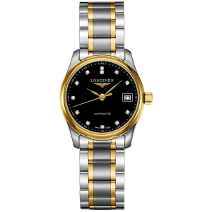 Longines Women's Watch - Master Diamond Black Dial Two Tone Bracelet | L22575577