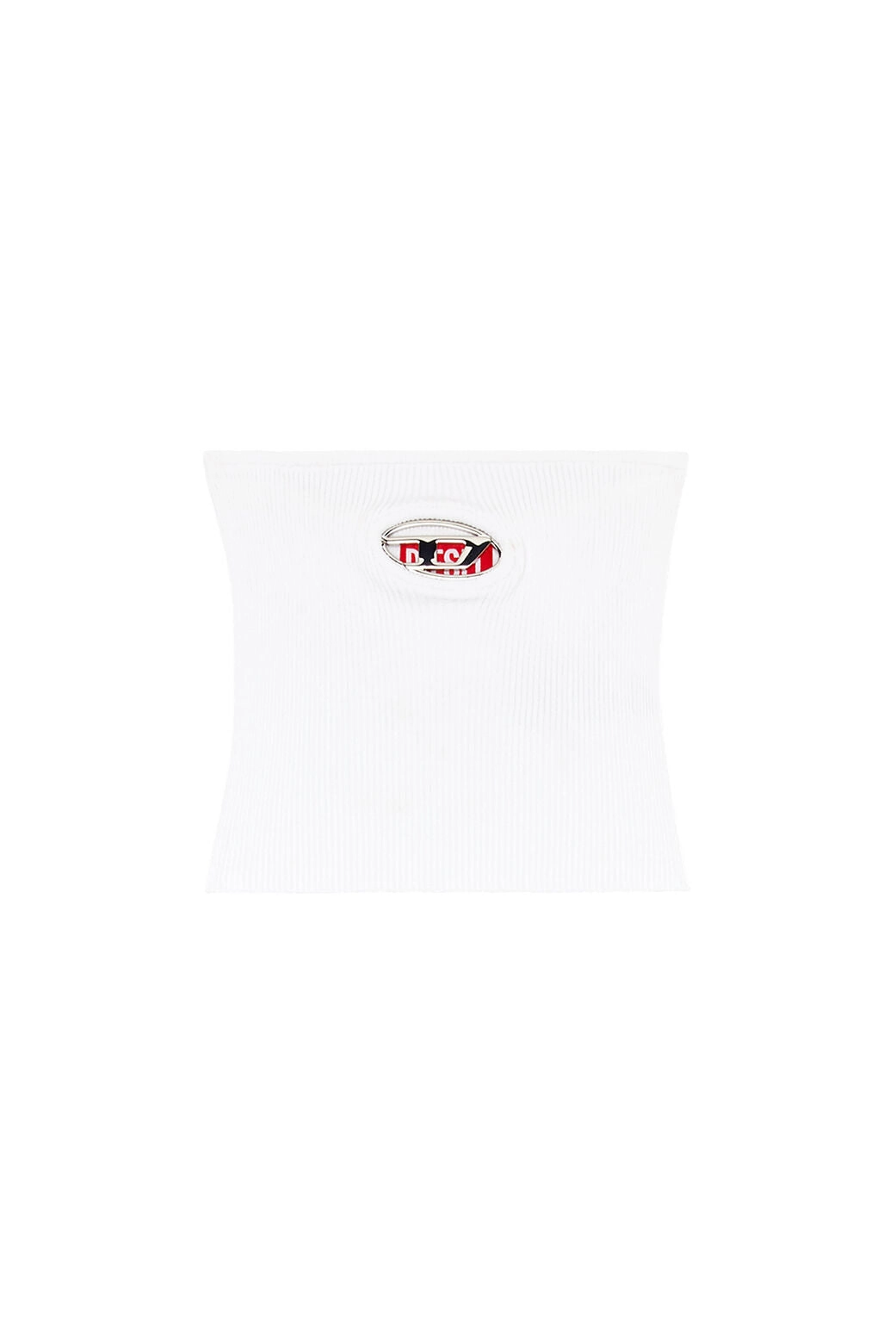 M-Clarksvillex Tube top with logo plaque White