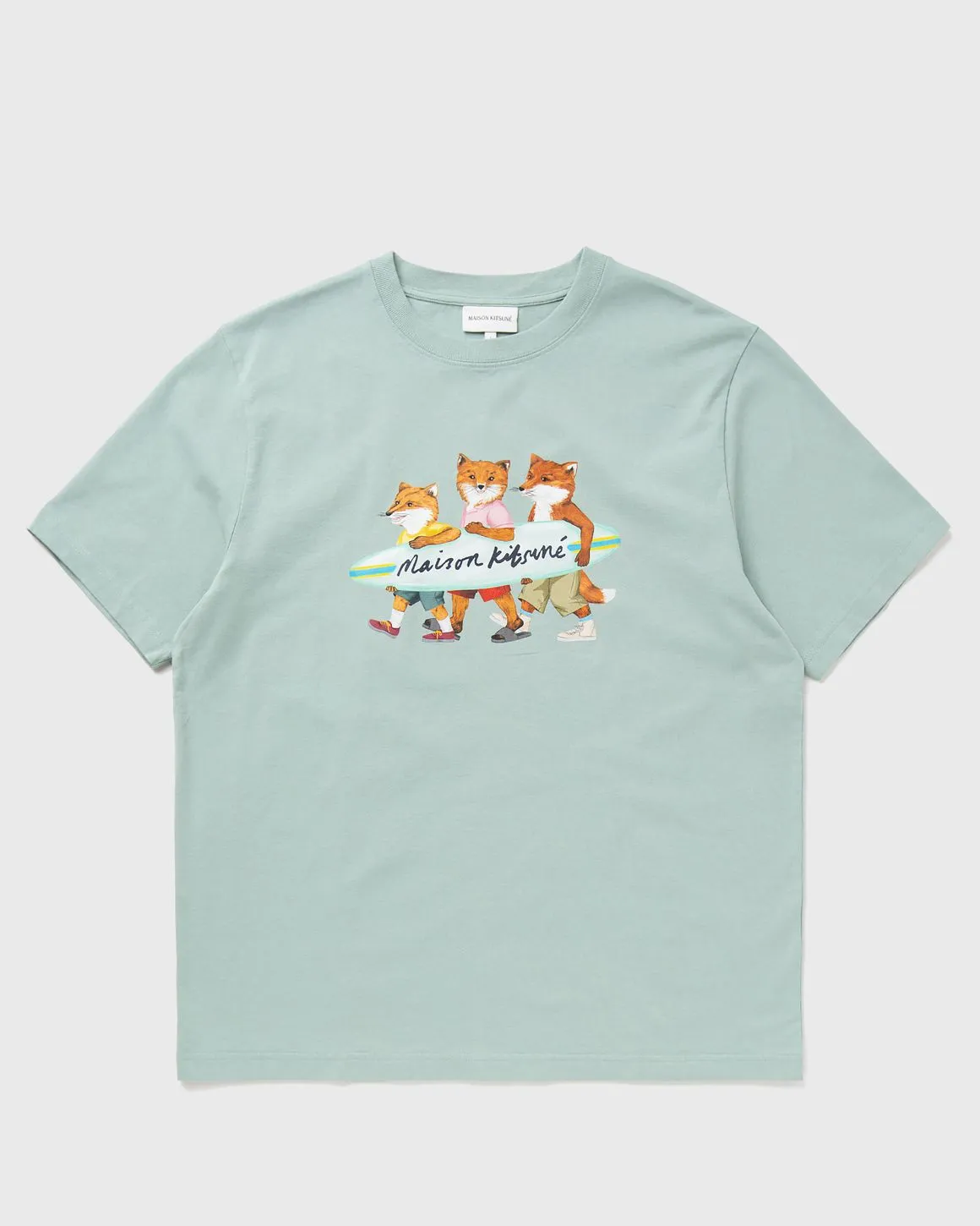 Men's Surfing Foxes Comfort Tee-shirt Seafoam Blue
