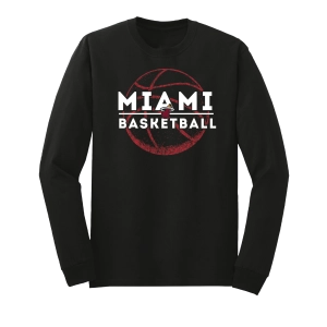 Miami HEAT Basketball Long Sleeve Black Tee