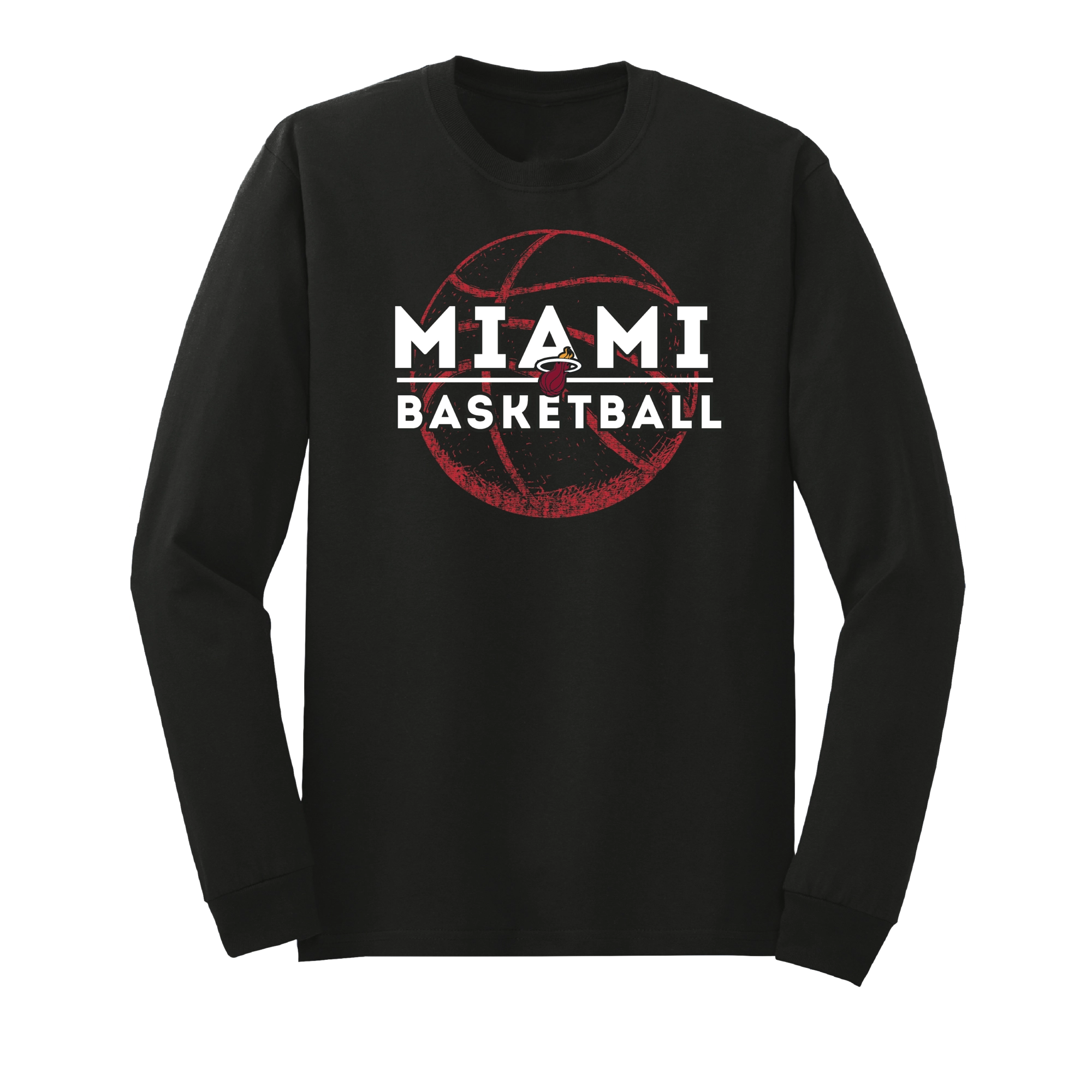 Miami HEAT Basketball Long Sleeve Black Tee