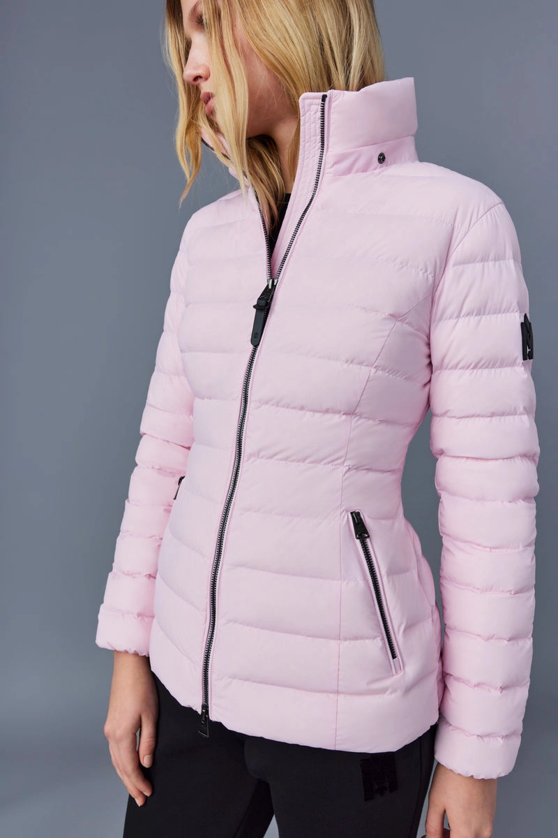 MICHI Agile-360 stretch light down jacket with hood Bright Pink