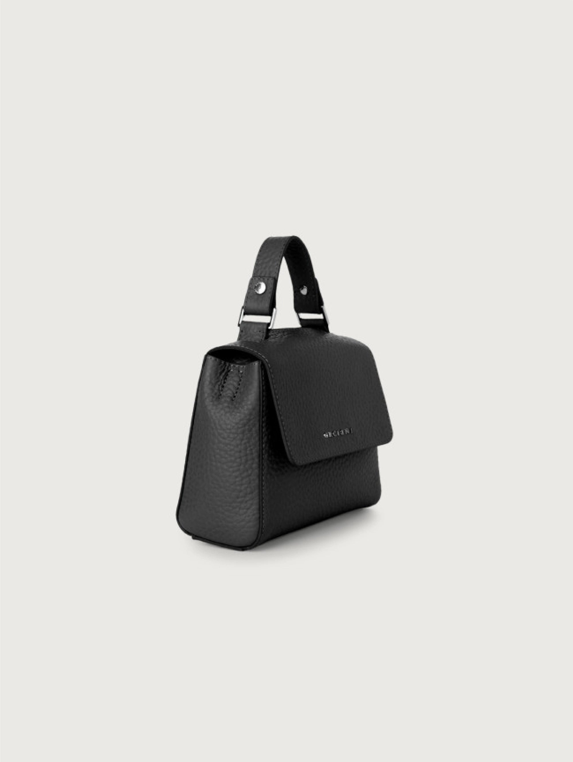 Mini Black Leather Handbag