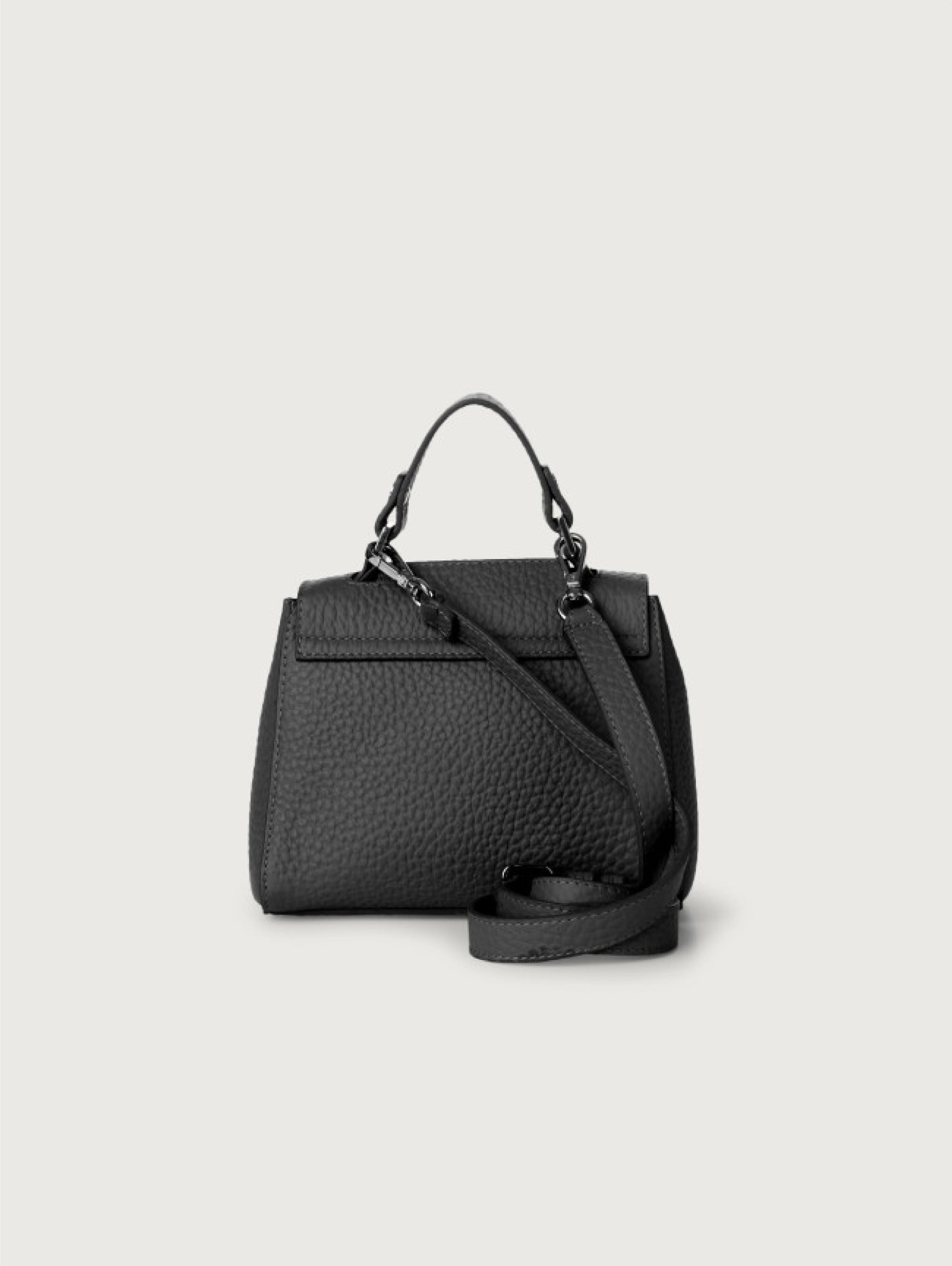 Mini Black Leather Handbag
