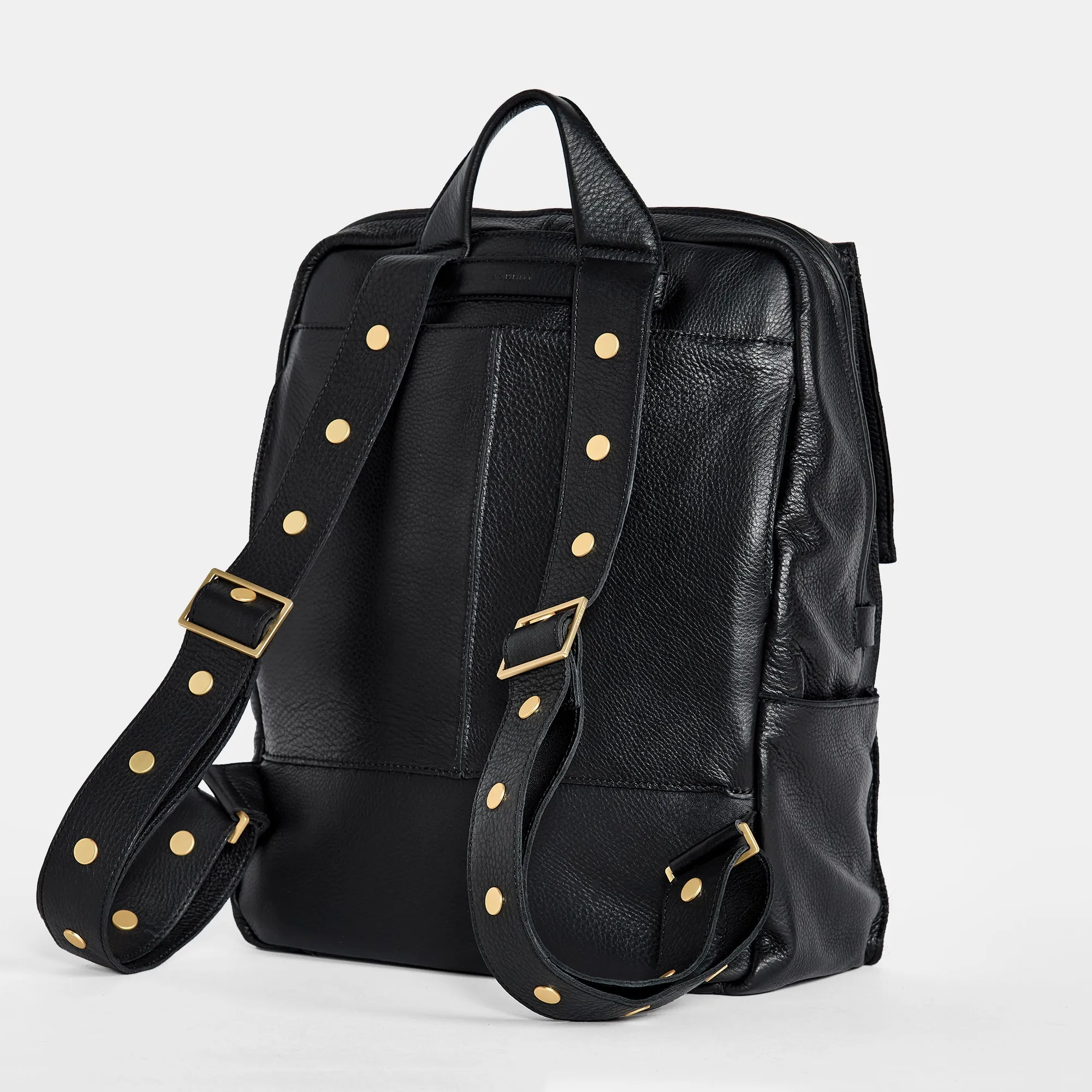 Montana Backpack | Black/Brushed Gold Red Zip | XL