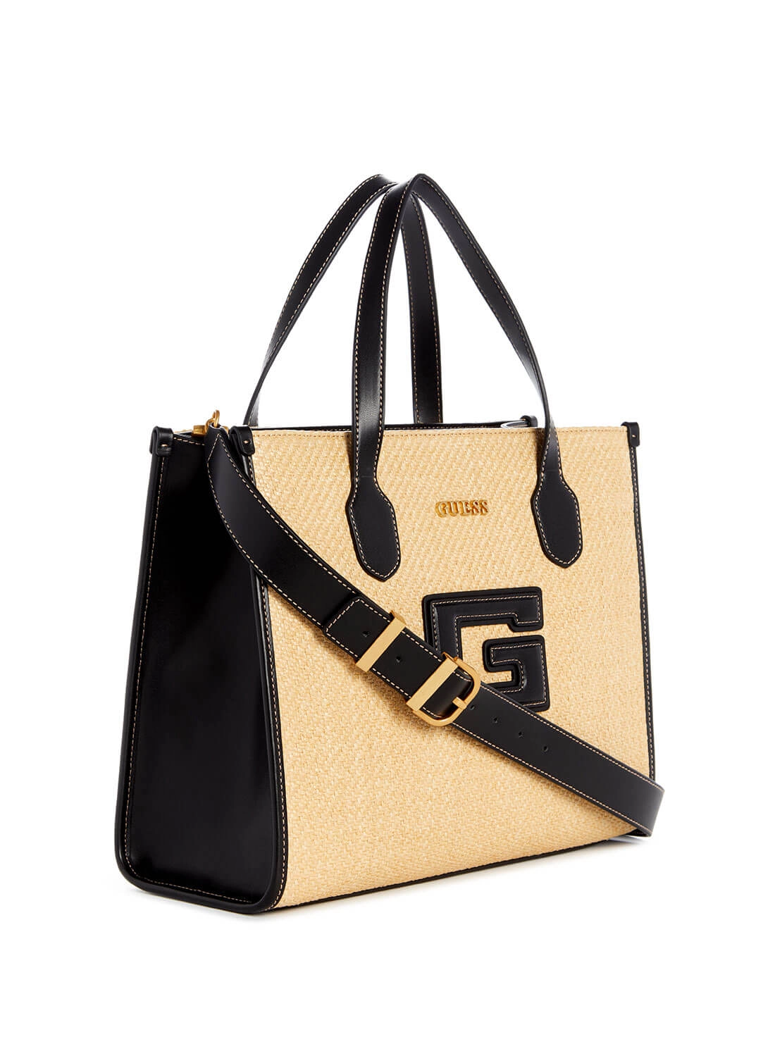 Natural and Black G Status Dual Tote Bag