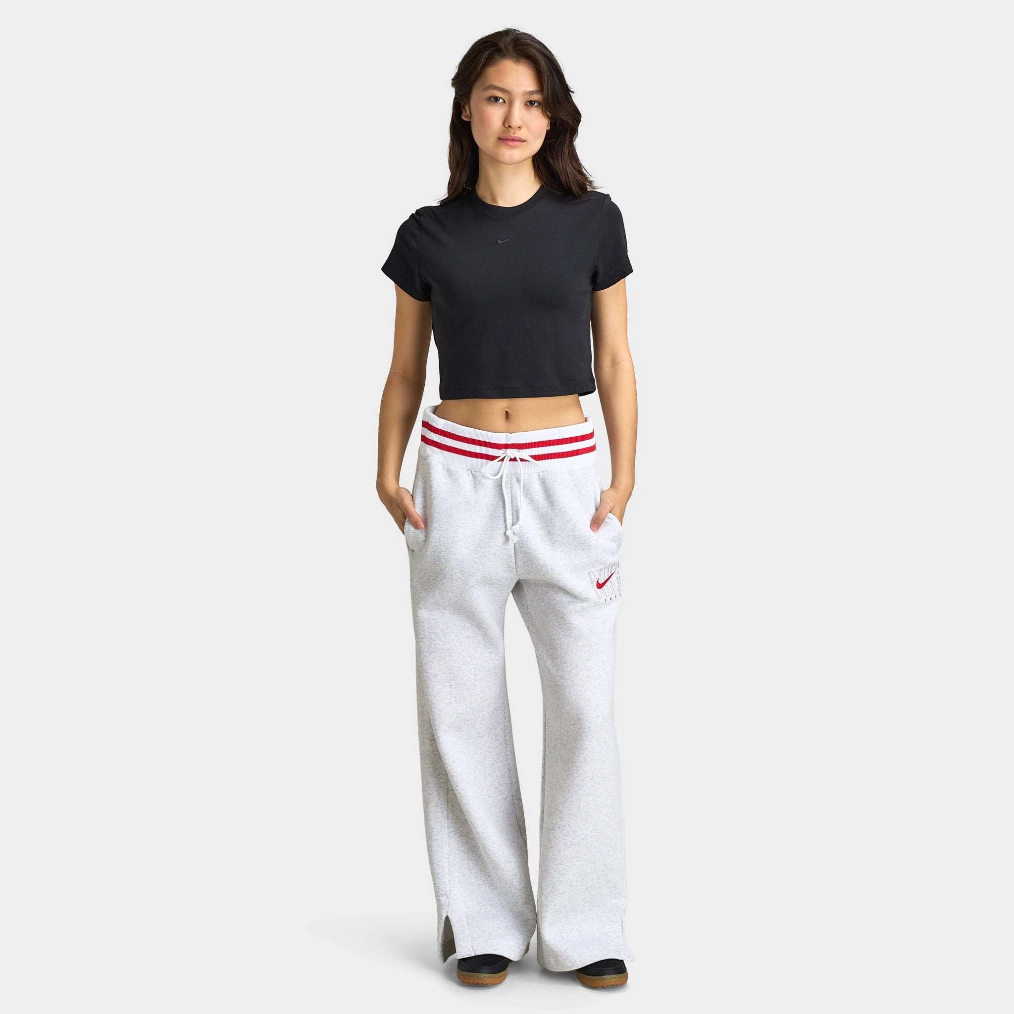 Nike Sportswear Women's High-Waisted Graphic Wide-Leg Pants / Birch Heather