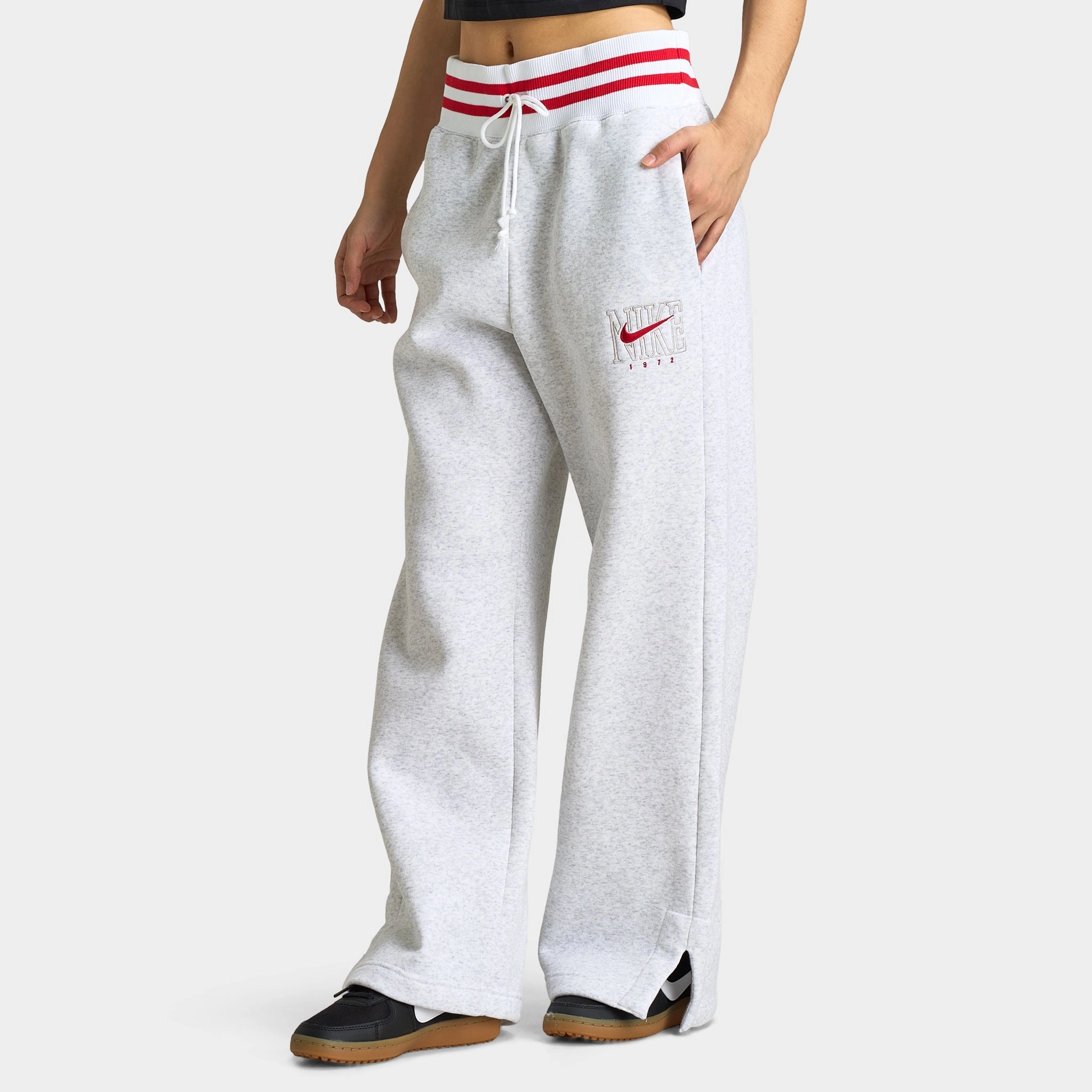 Nike Sportswear Women's High-Waisted Graphic Wide-Leg Pants / Birch Heather