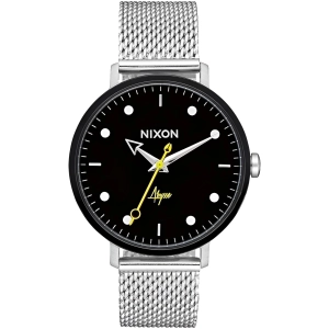 Nixon Women's Watch - Arrow Black Dial Silver Stainless Steel Bracelet | A1238-2971