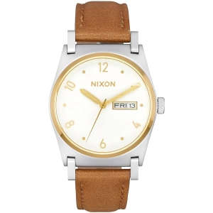 Nixon Women's Watch - Jane Quartz White Dial Brown Genuine Leather Strap | A955-2706