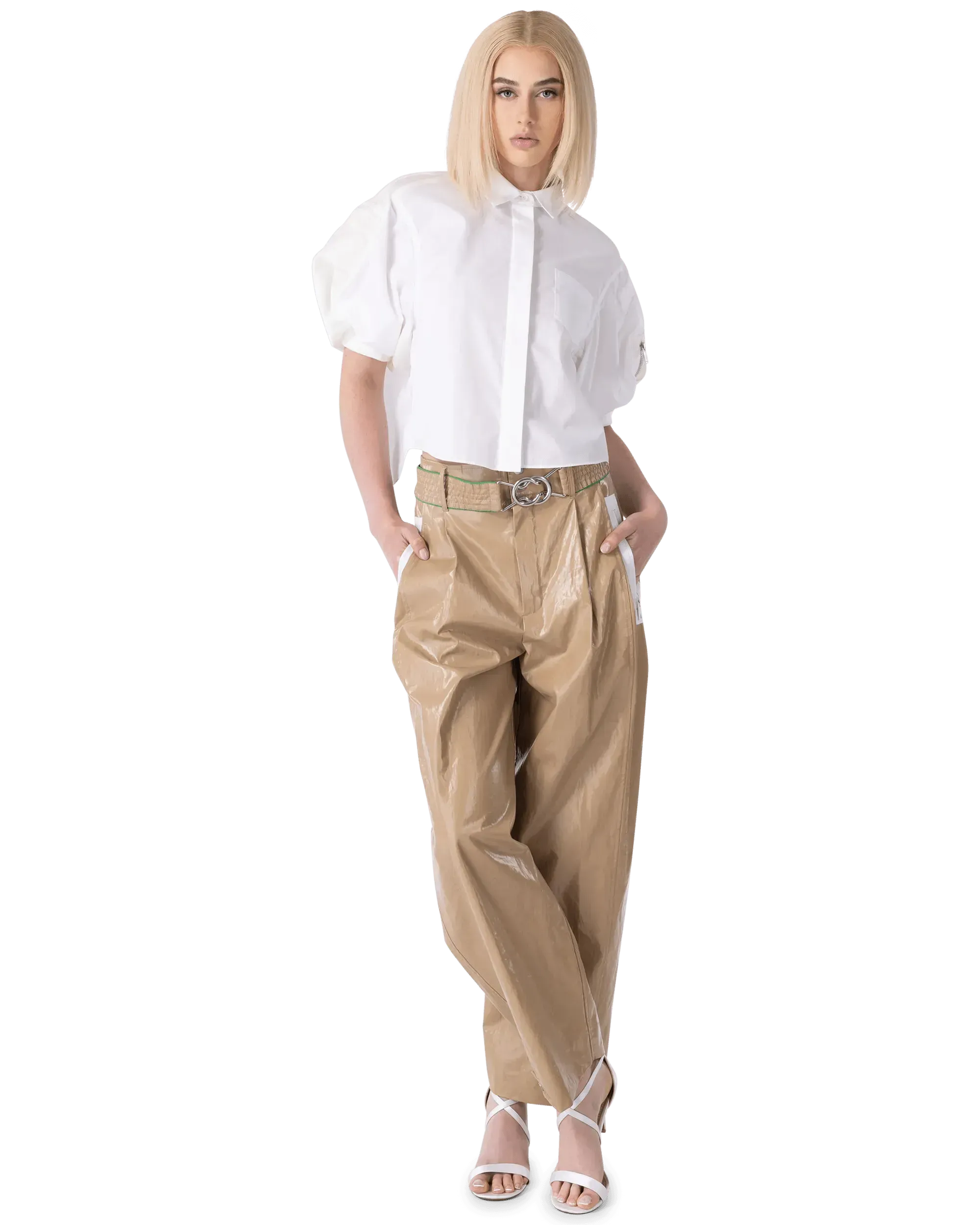 Nylon Twill Mix Shirt
