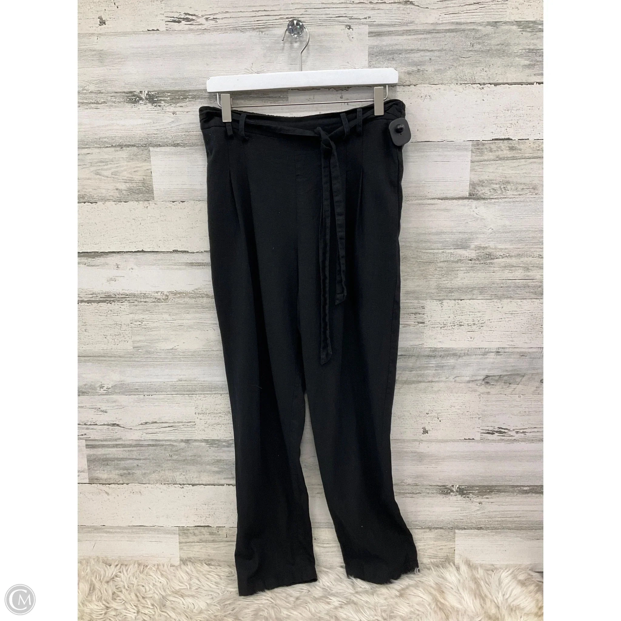 Pants Linen By Clothes Mentor In Black, Size: L