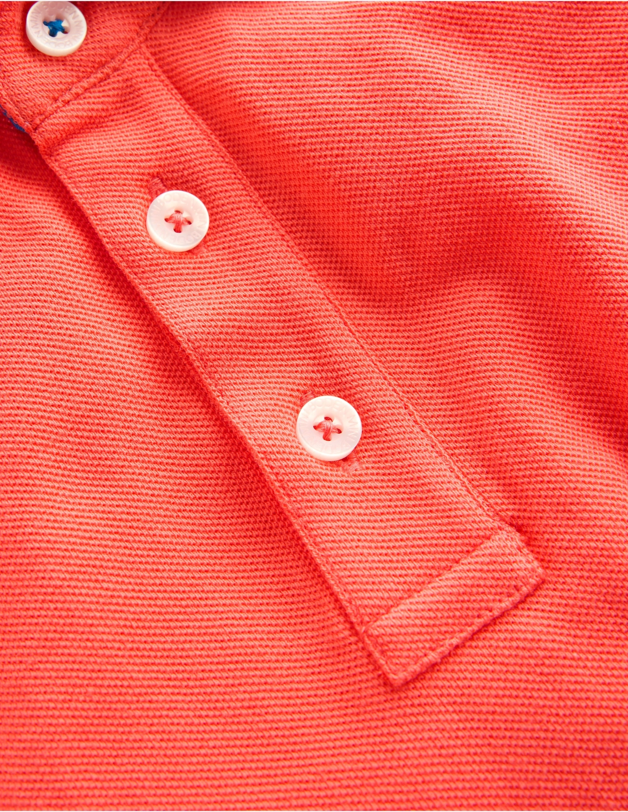 Piqué Polo Shirt-HOT CORAL (17-1656 TCX)