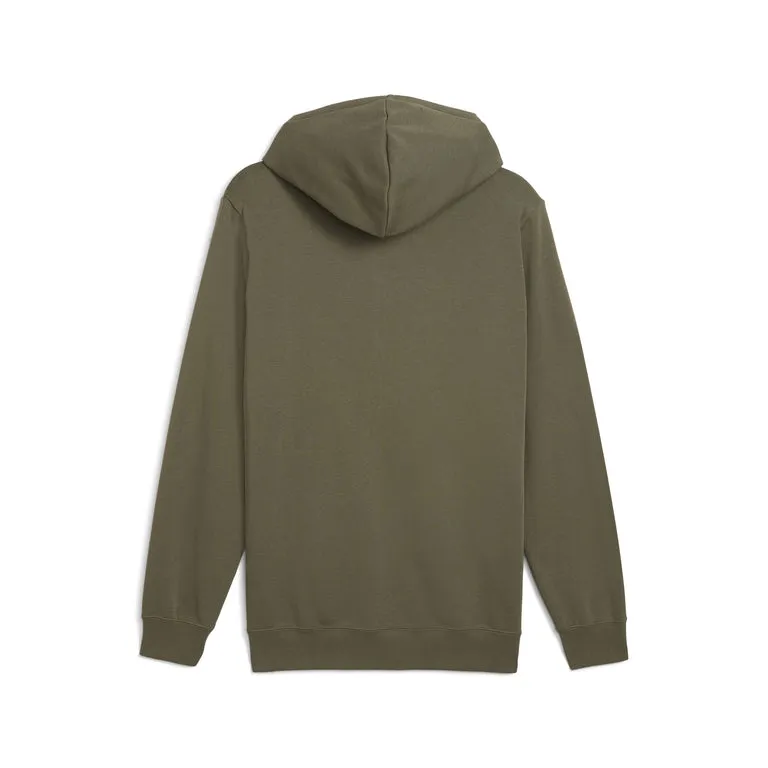 PUMA MEN'S ESSENTIALS BIG LOGO FLEECE GREEN HOODIE