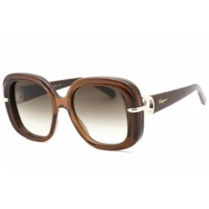 Salvatore Ferragamo Women's Sunglasses - Transparent Brown Plastic Frame | SF1058S 232