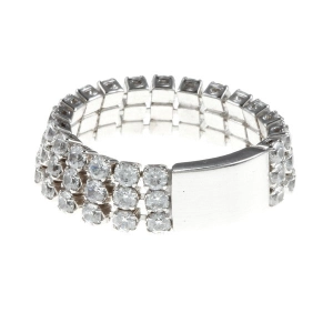 Sterling Silver CZ Multi Row Tennis Ring - W-9668