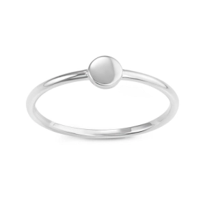Sterling Silver Small Round Disc Ring, Size 9
