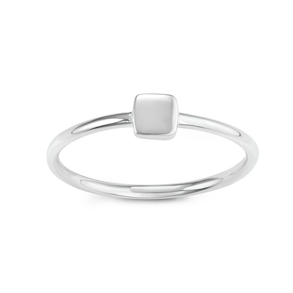 Sterling Silver Small Square Ring - W-1620