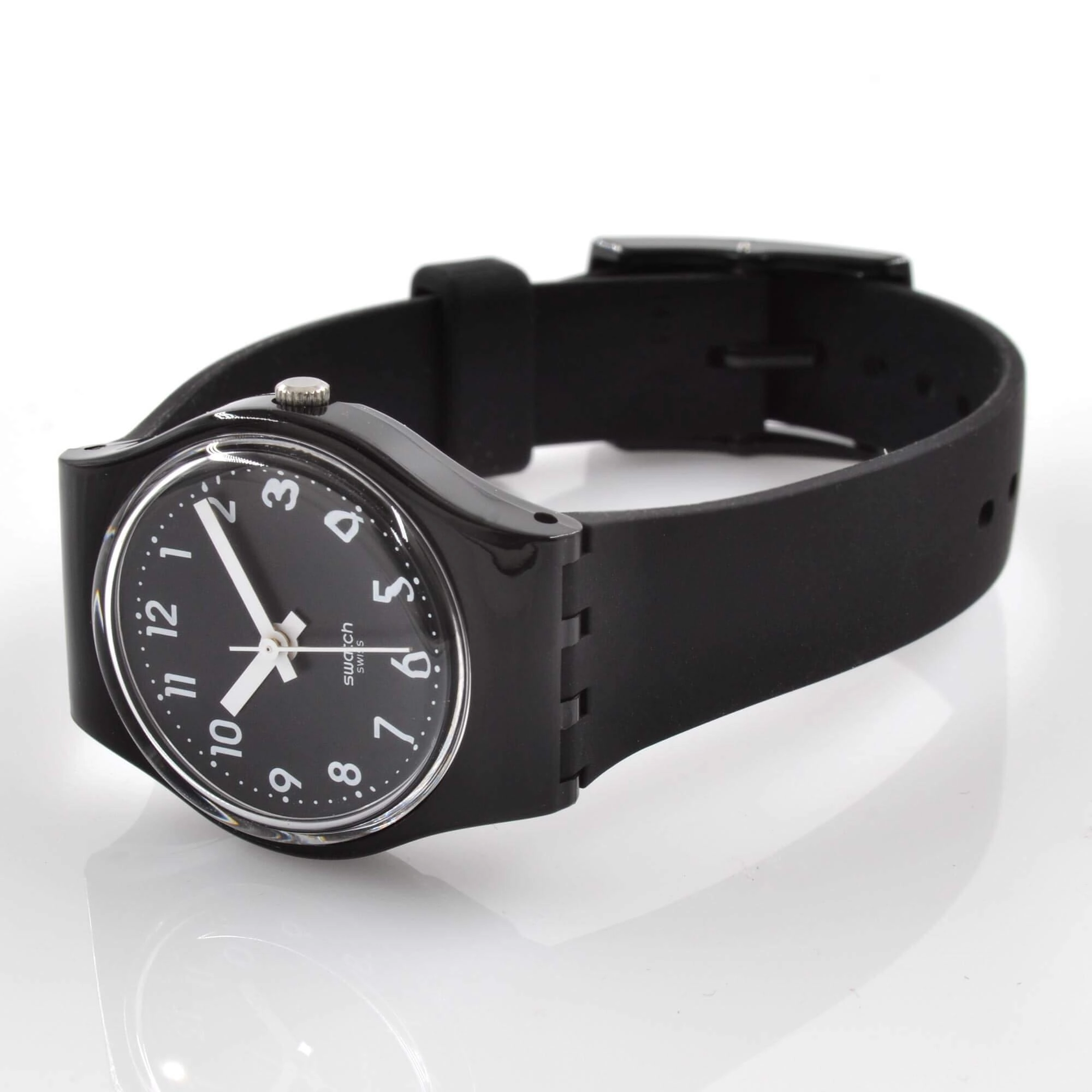 Swatch Women's Watch - New Core Lady Black Single Quartz Silicone Strap | LB170E