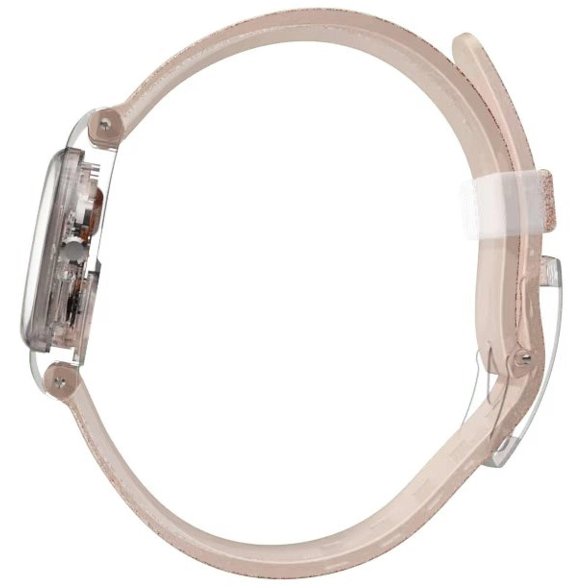 Swatch Women's Watch - Pinkindescent Too Quartz Rose Gold Tone Dial Strap | LK354D