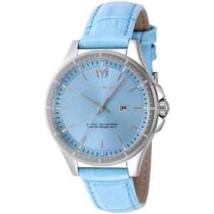 Technomarine Women's Watch - MoonSun Quartz Light Blue Dial Leather Strap | TM-822042