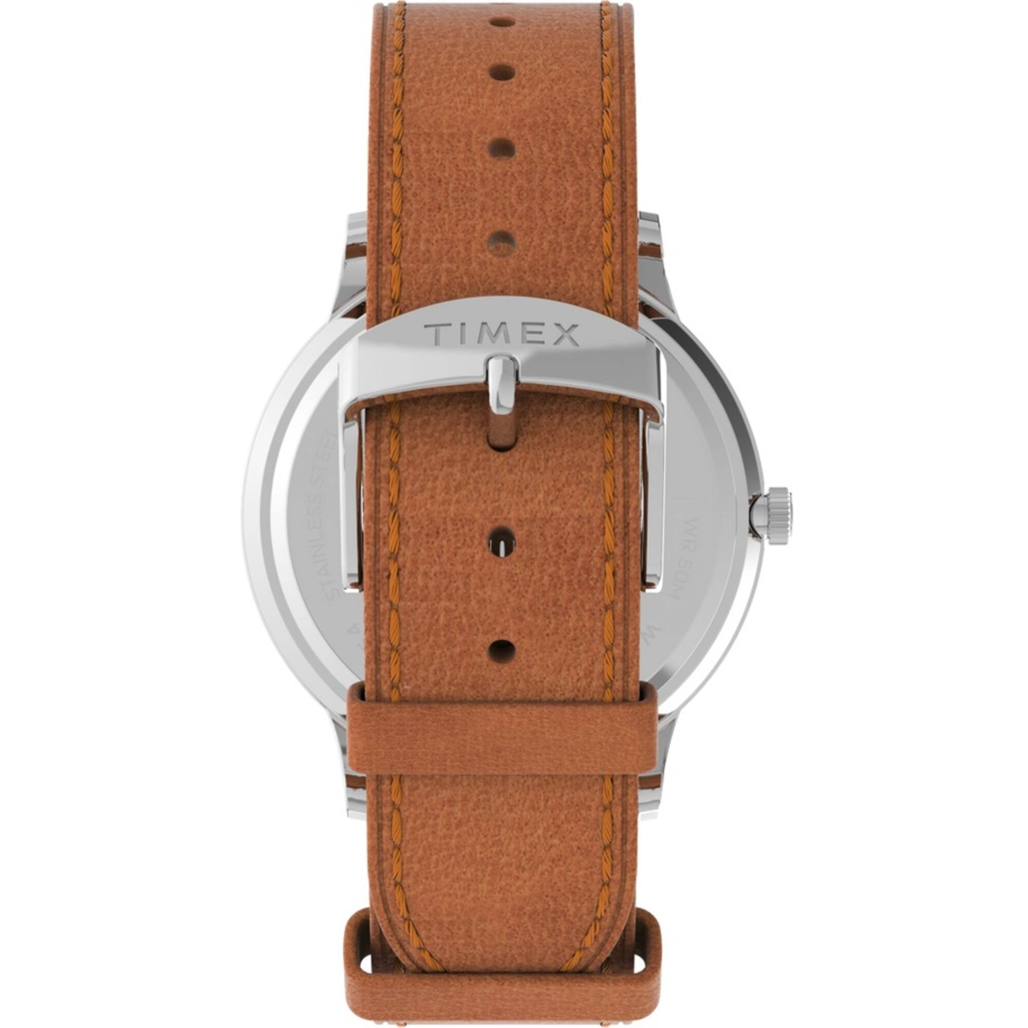 Timex Men's Quartz Watch - Waterbury Classic Grey Dial Tan Leather Strap | TW2V73600
