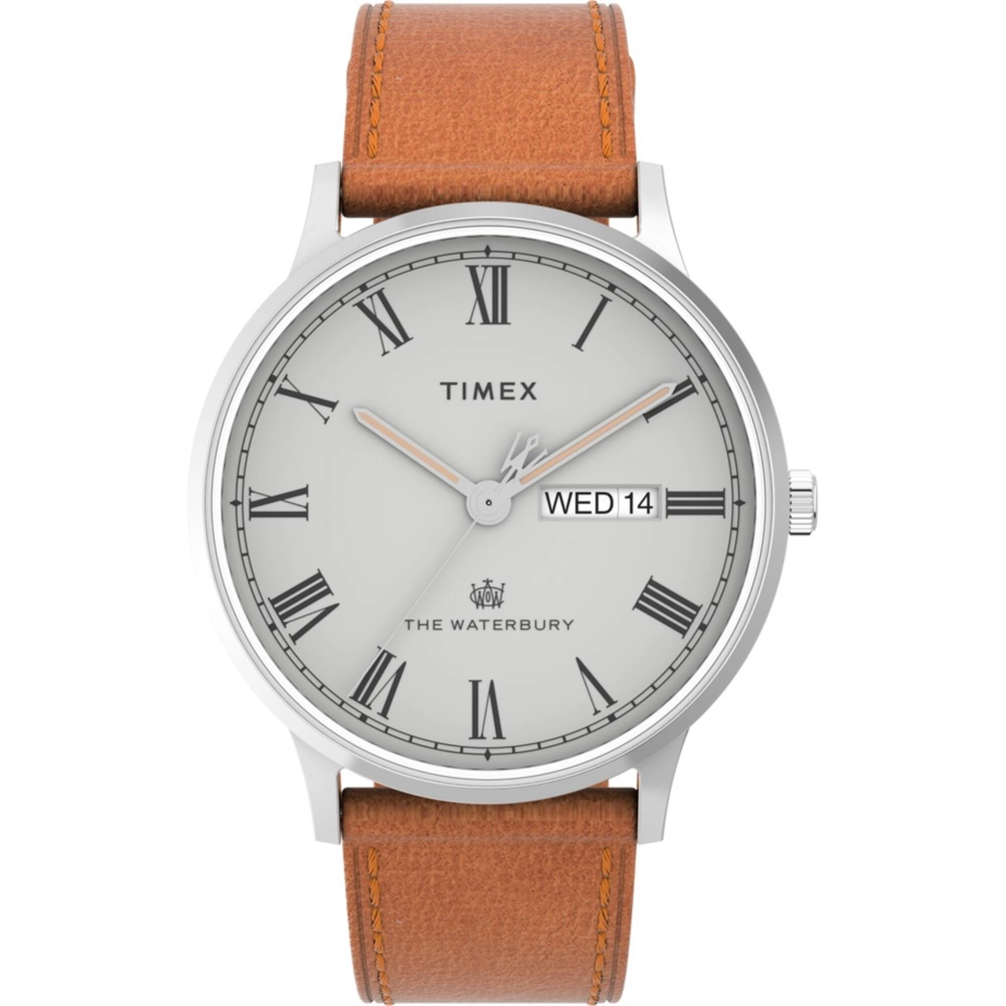 Timex Men's Quartz Watch - Waterbury Classic Grey Dial Tan Leather Strap | TW2V73600