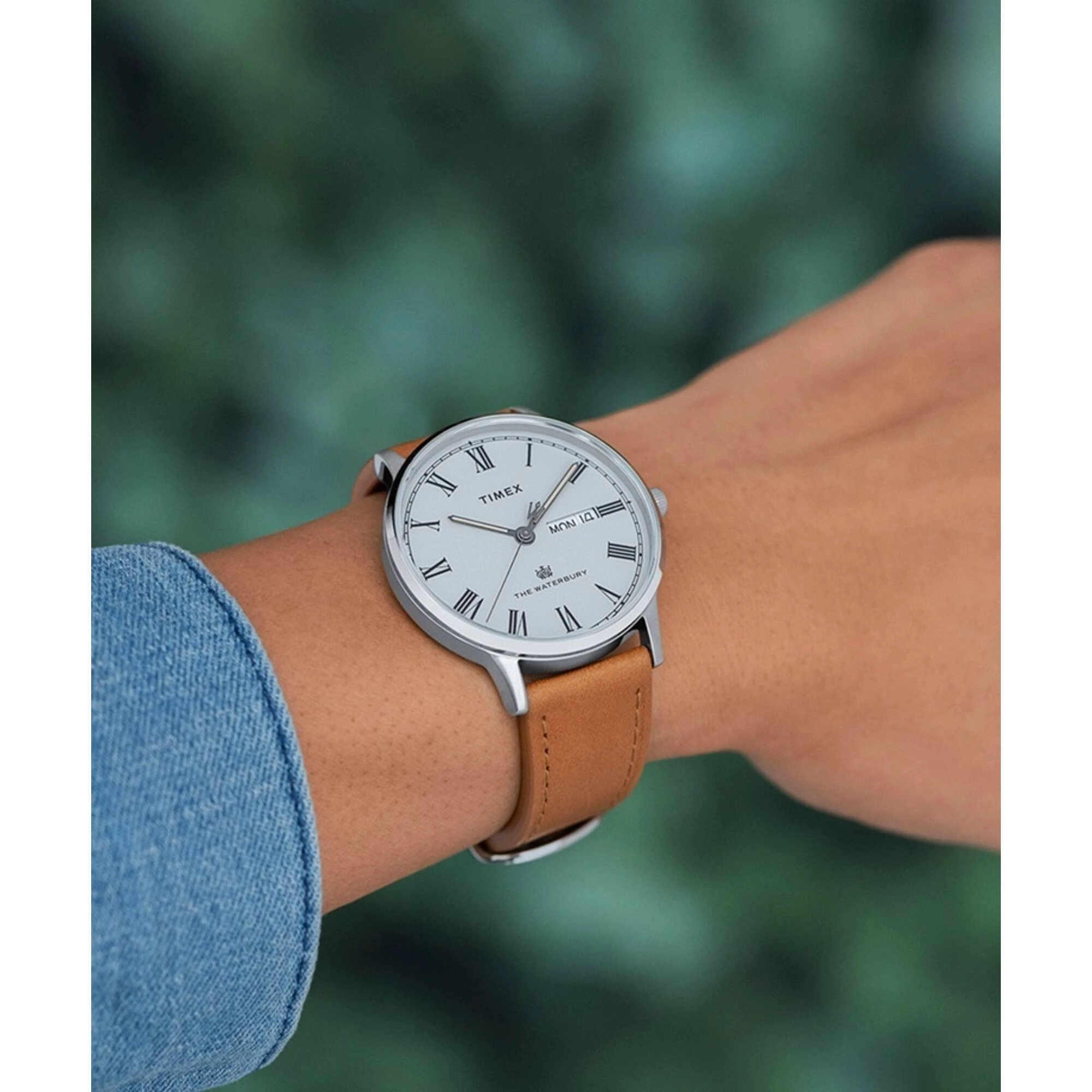 Timex Men's Quartz Watch - Waterbury Classic Grey Dial Tan Leather Strap | TW2V73600