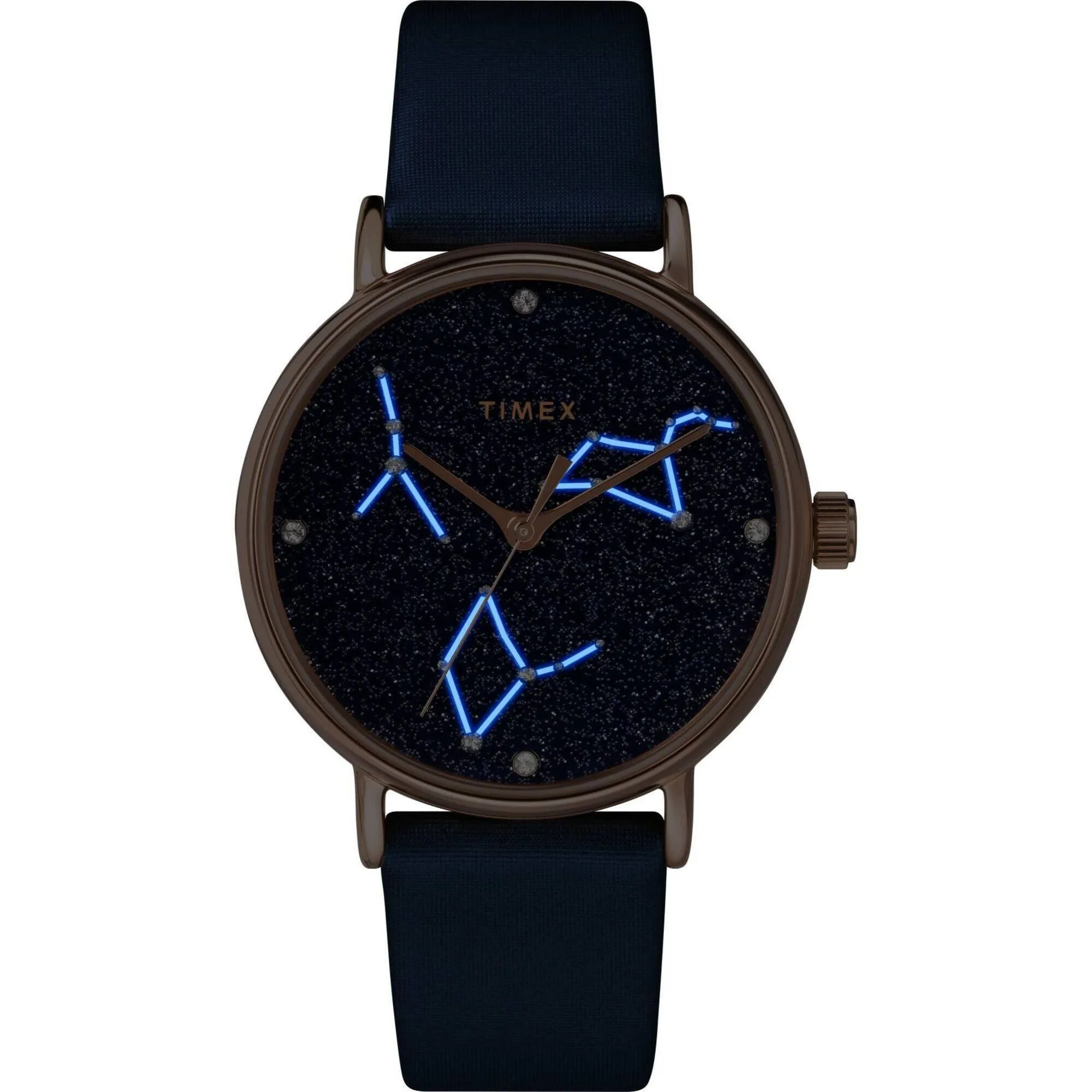 Timex Women's Watch - Celestial Opulence Quartz Blue Crystal Dial Strap | TW2T87800
