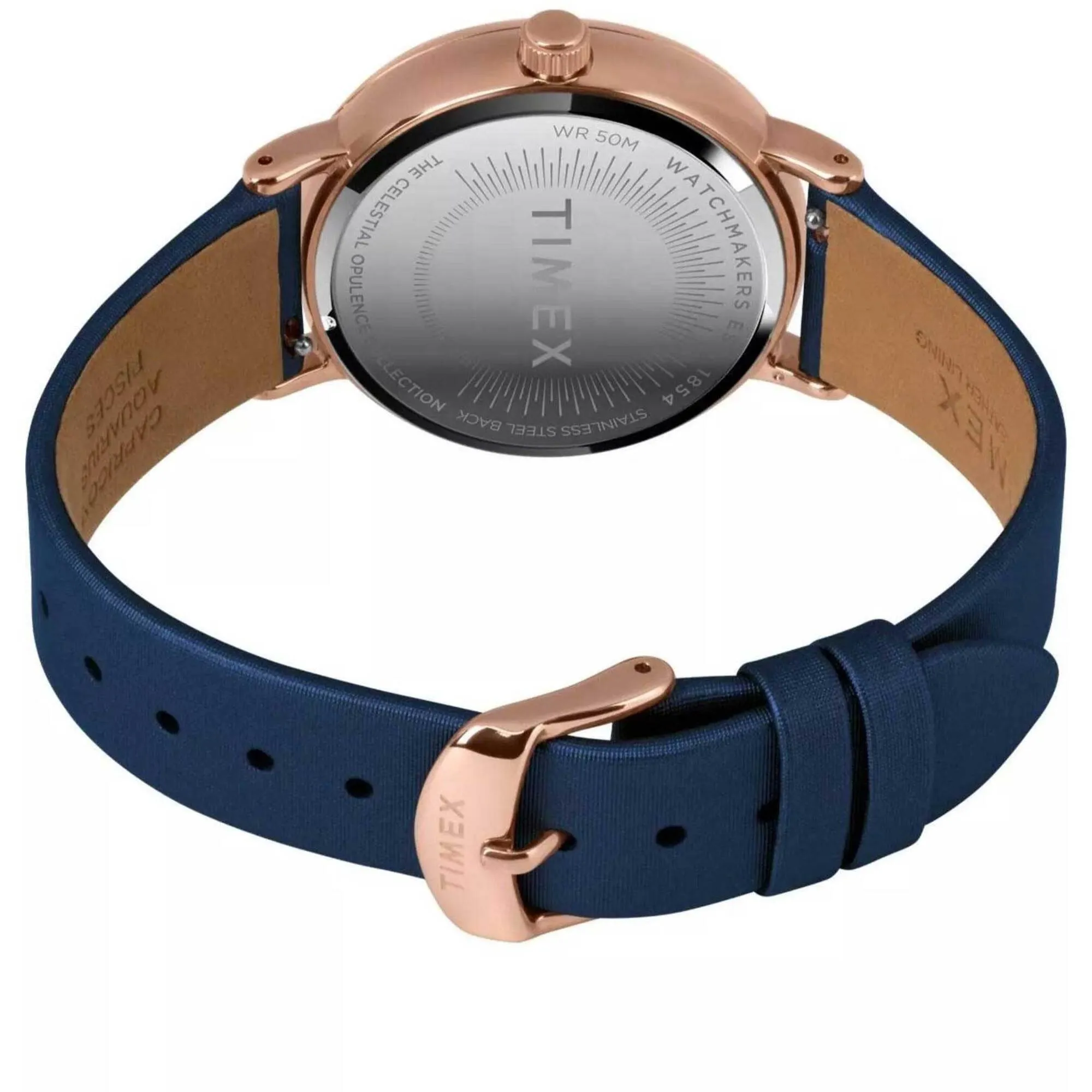 Timex Women's Watch - Celestial Opulence Quartz Blue Crystal Dial Strap | TW2T87800