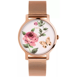 Timex Women's Watch - Full Bloom Rose Gold Stainless Steel Mesh Bracelet | TW2U19000