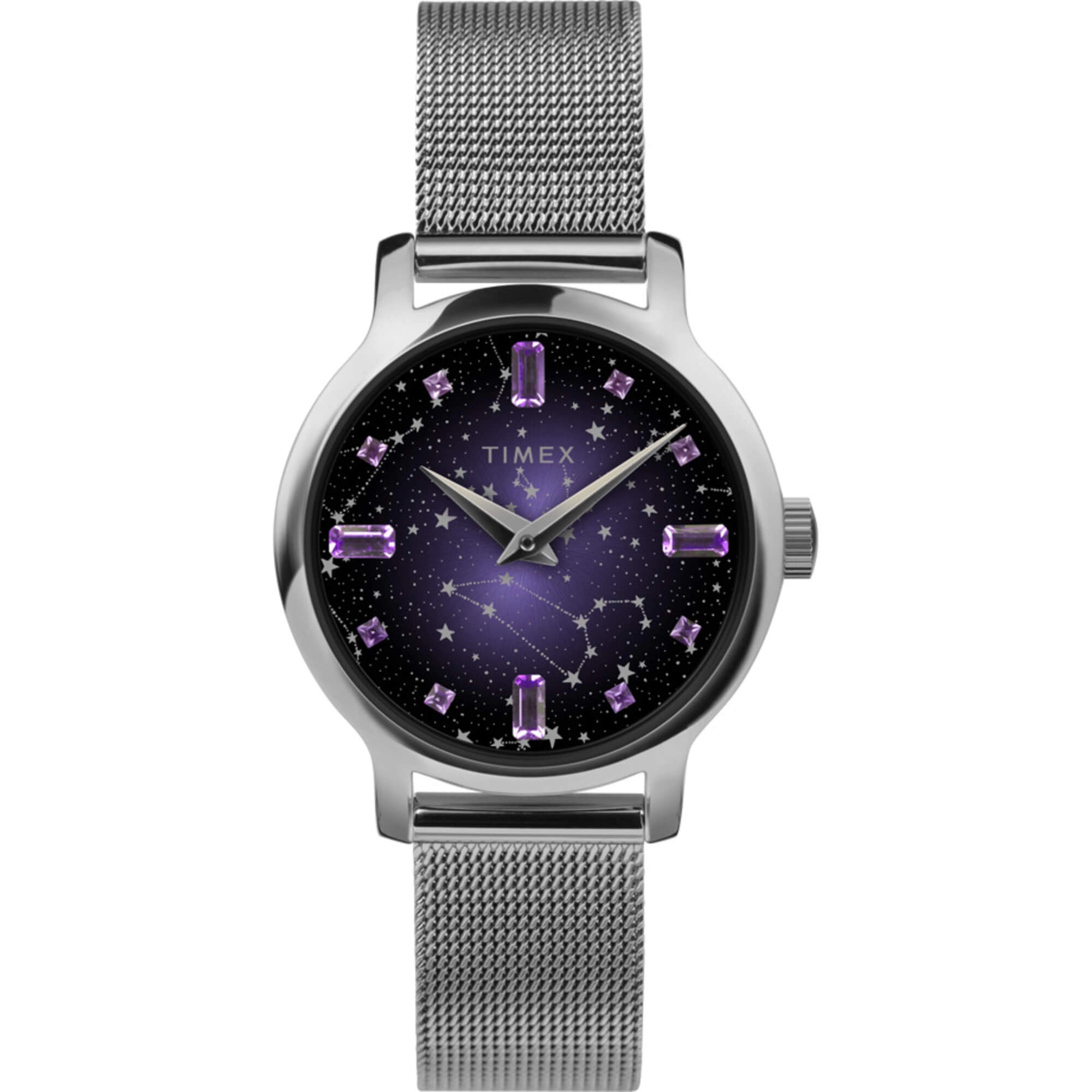 Timex Women's Watch - Transcend Celestial Purple Dial Steel Mesh Bracelet | TW2V52000