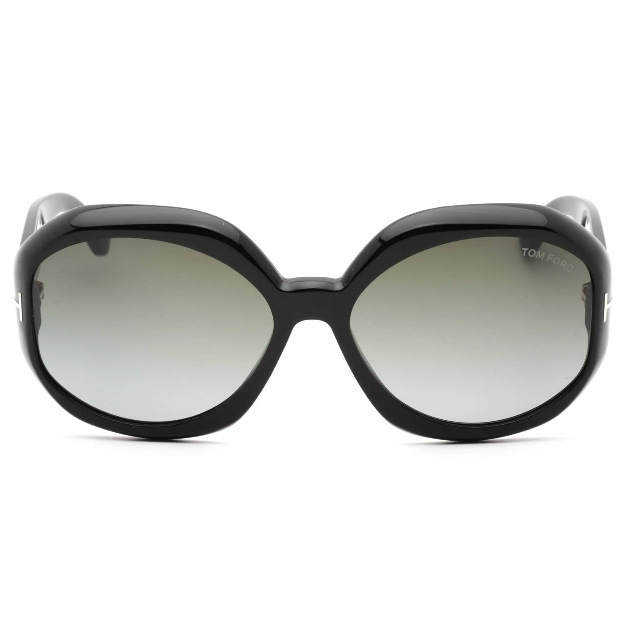 Tom Ford Women's Sunglasses - Shiny Black Plastic Oversized Shape Frame | FT1011 01B