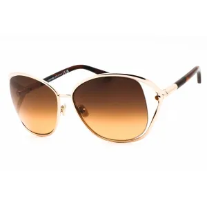 Tom Ford Women's Sunglasses - Shiny Rose Gold Full Rim Oversized Frame | FT1091 28F