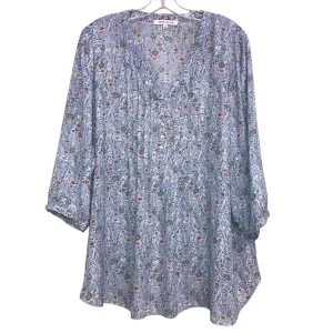 Top 3/4 Sleeve By Rose And Olive In Floral Print, Size:2X