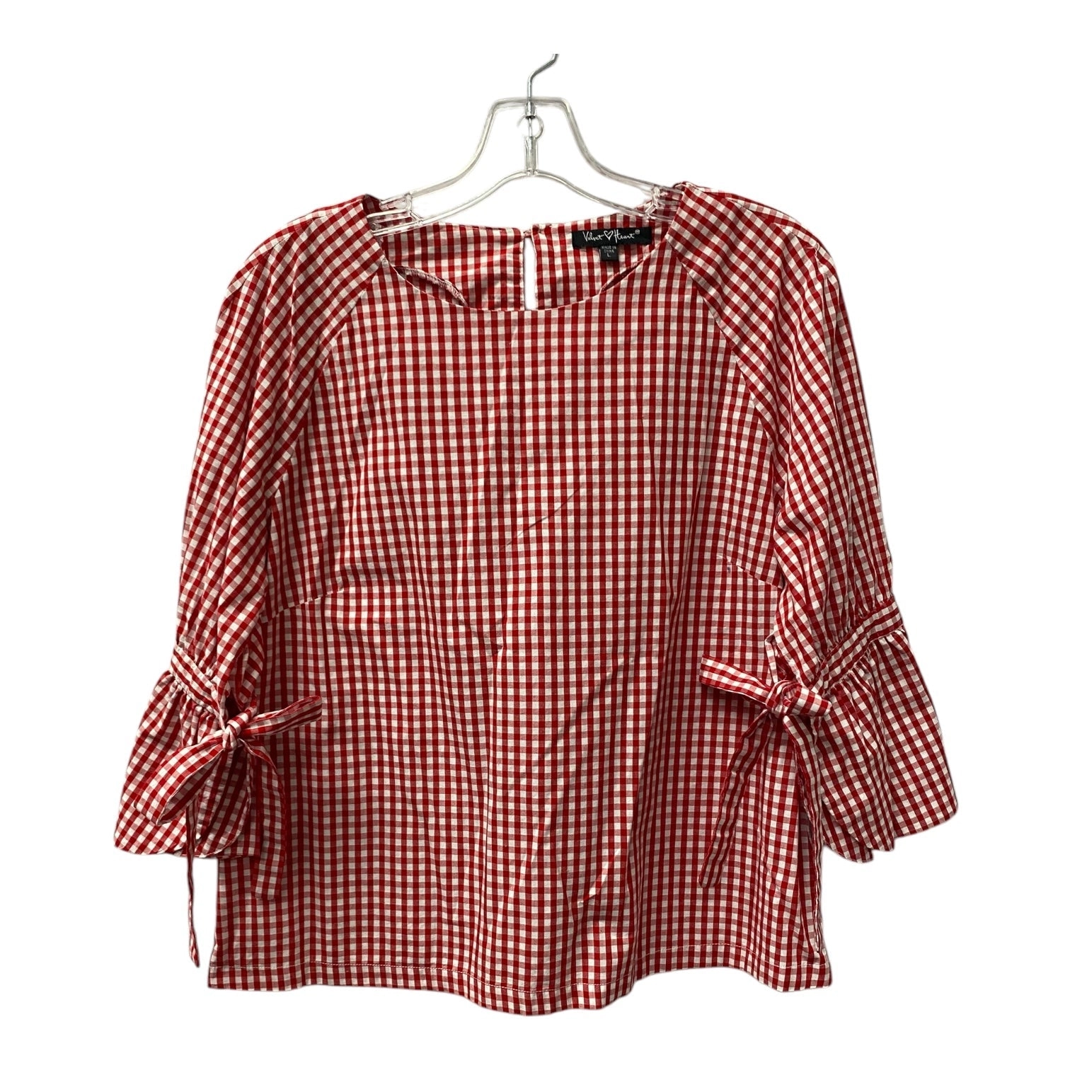 Top 3/4 Sleeve By Velvet Heart In Red, Size:L