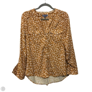 Top Long Sleeve By Democracy In Floral Print, Size: S