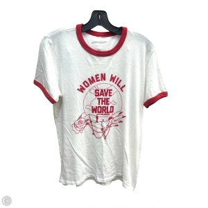 Top Short Sleeve Basic By Clothes Mentor In Red & White, Size: M