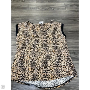 Top Short Sleeve By Liz Claiborne In Animal Print, Size: L