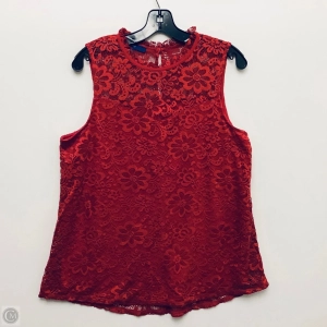Top Sleeveless By Apt 9 In Red, Size: L