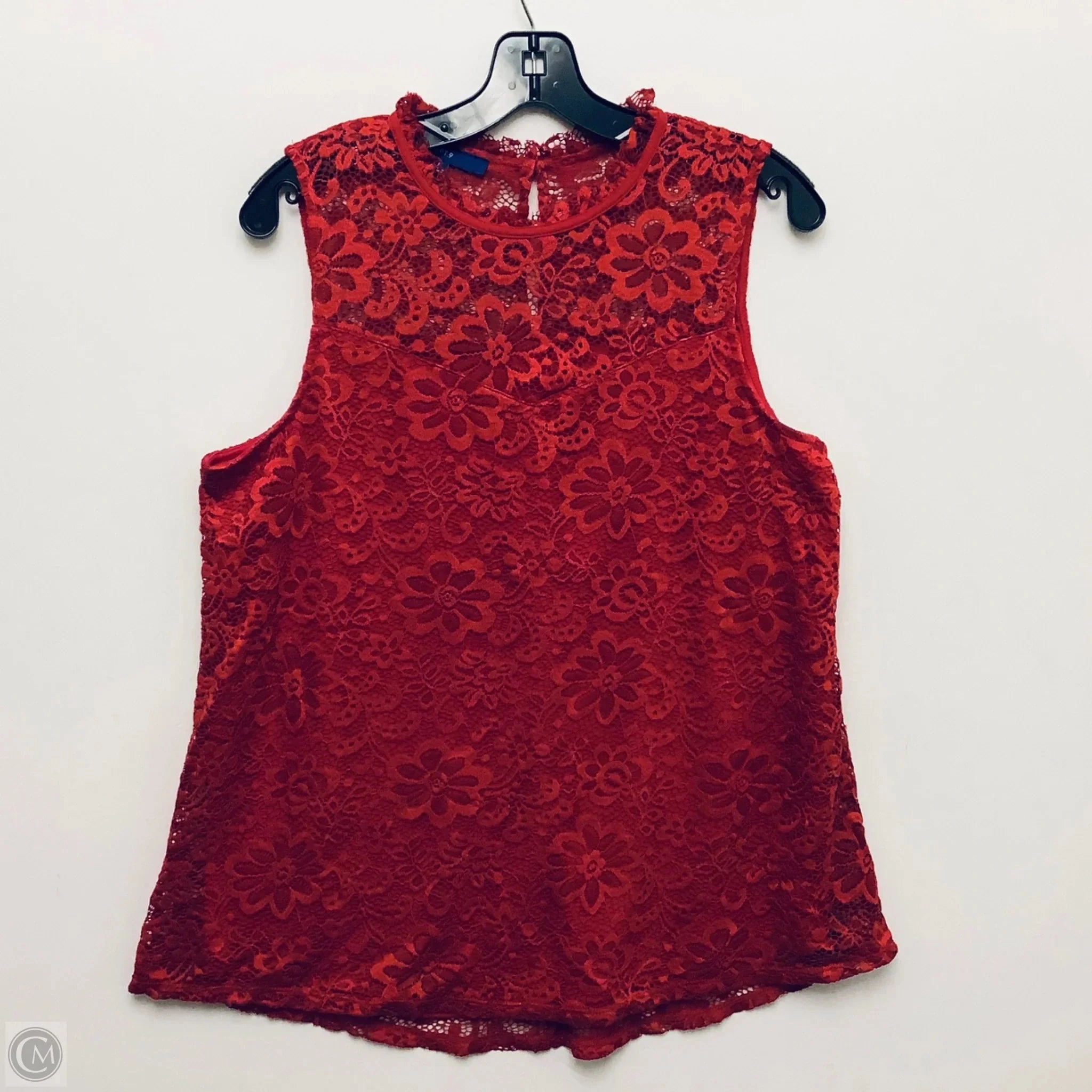 Top Sleeveless By Apt 9 In Red, Size: L