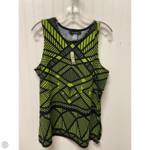 Top Sleeveless By Ashley Stewart In Black & Green, Size: 1x