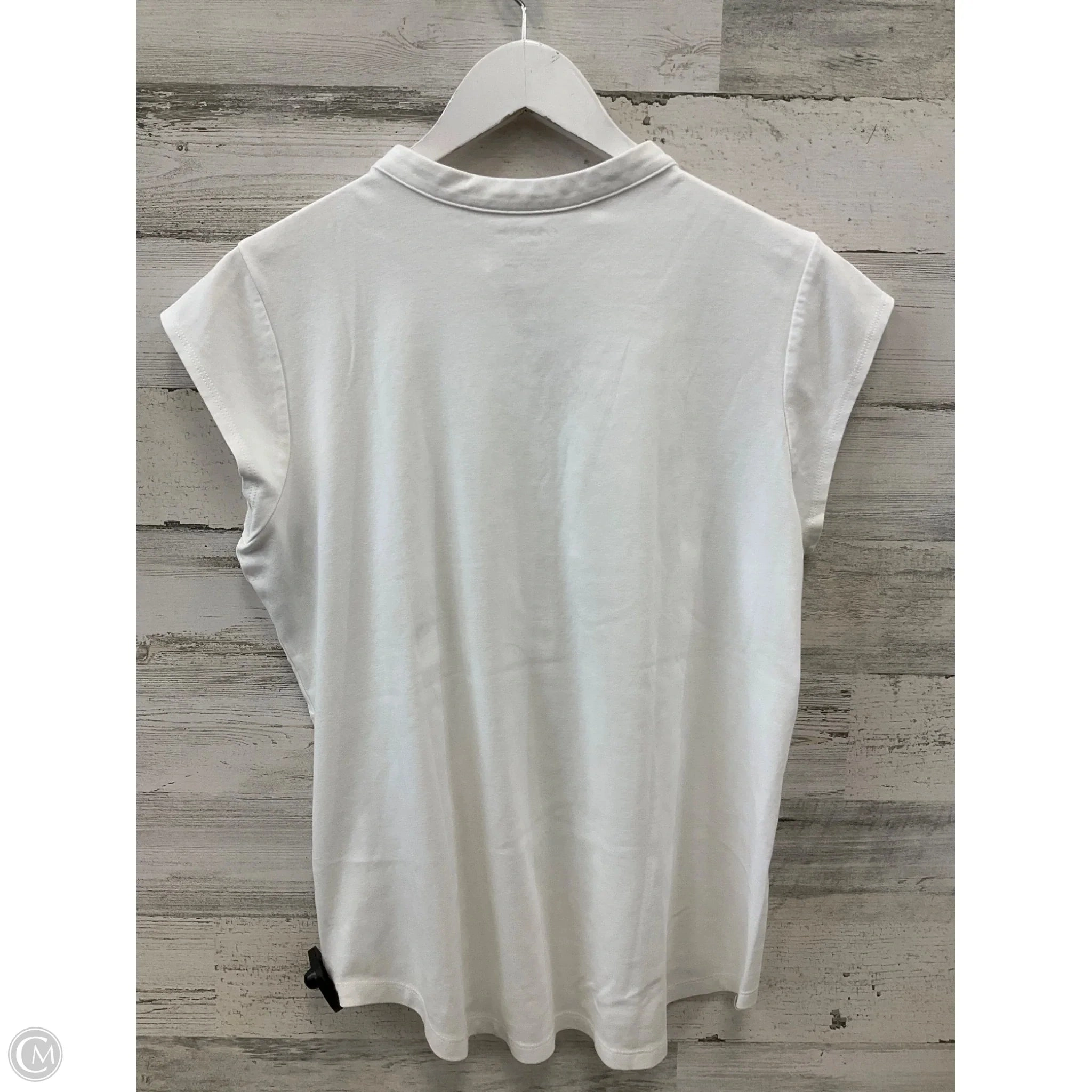 Top Sleeveless By Calvin Klein In White, Size: L