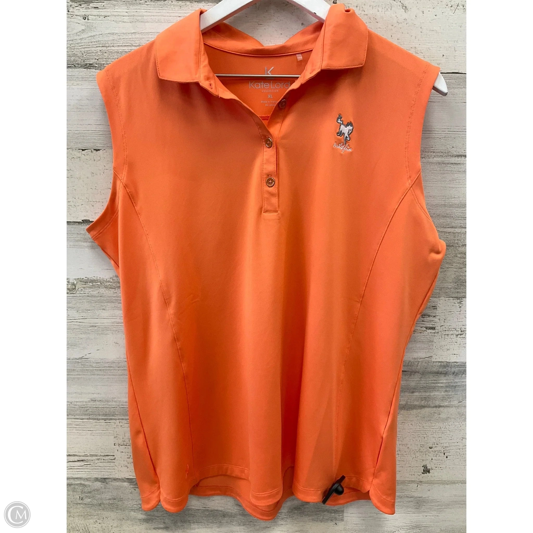 Top Sleeveless By Clothes Mentor In Orange, Size: Xl