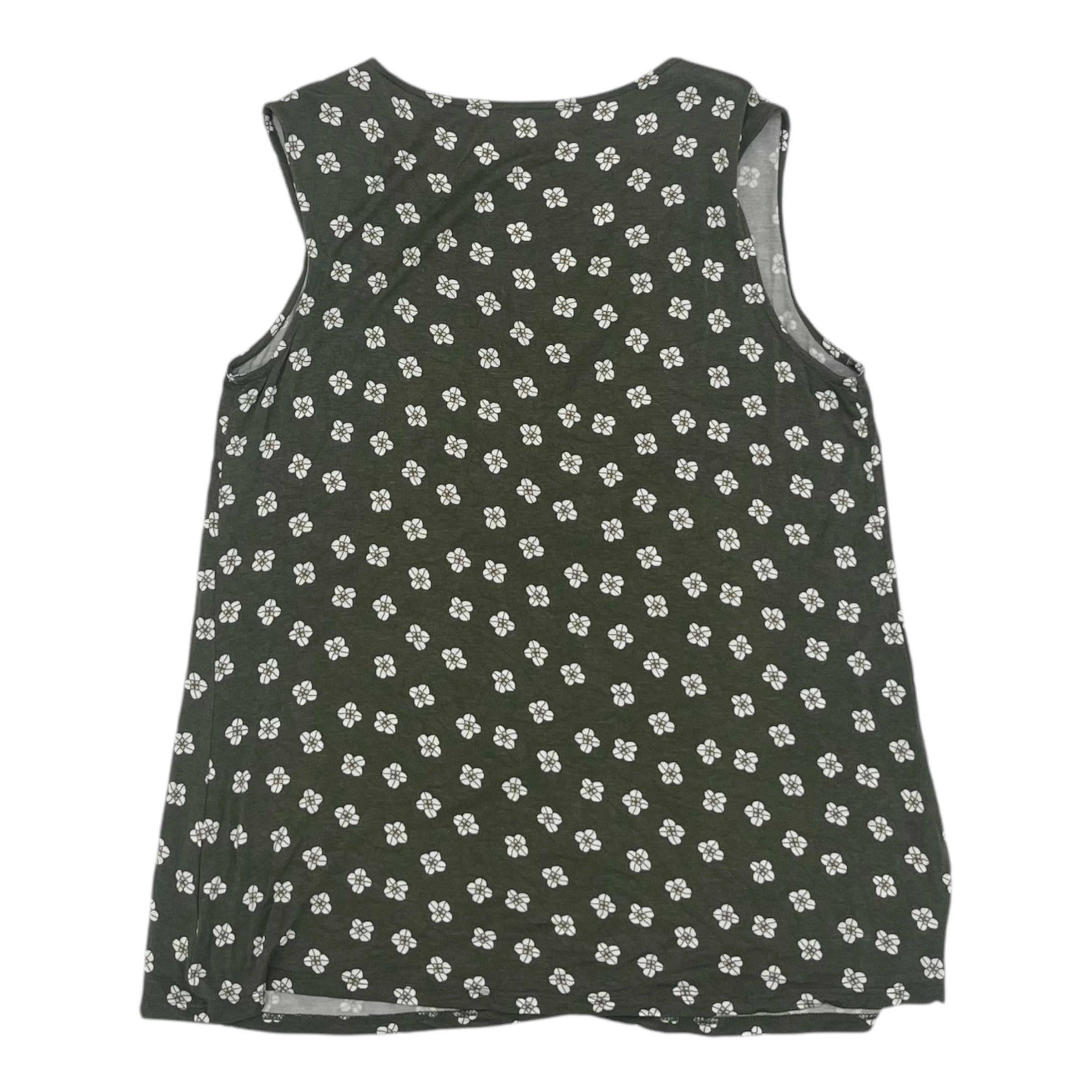 Top Sleeveless By Croft And Barrow In Green, Size:M